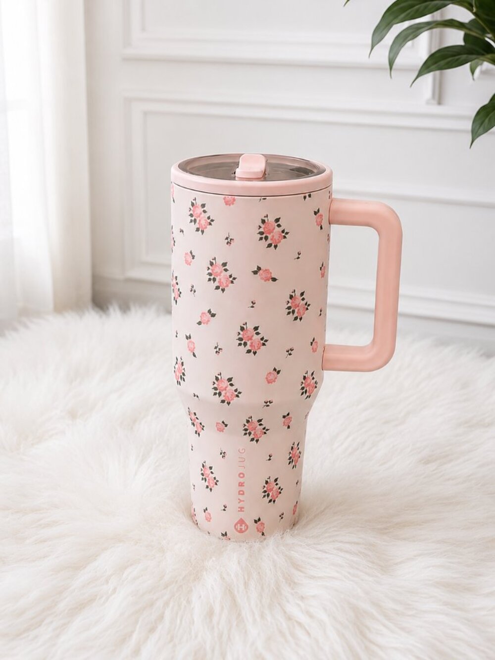 HydroJug 40 oz Floral Tumbler with Handle – Pink Floral NWT
